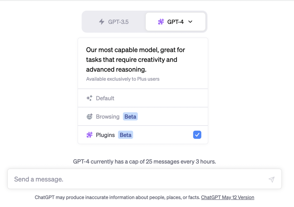 ChatGPT-4 Beta Features